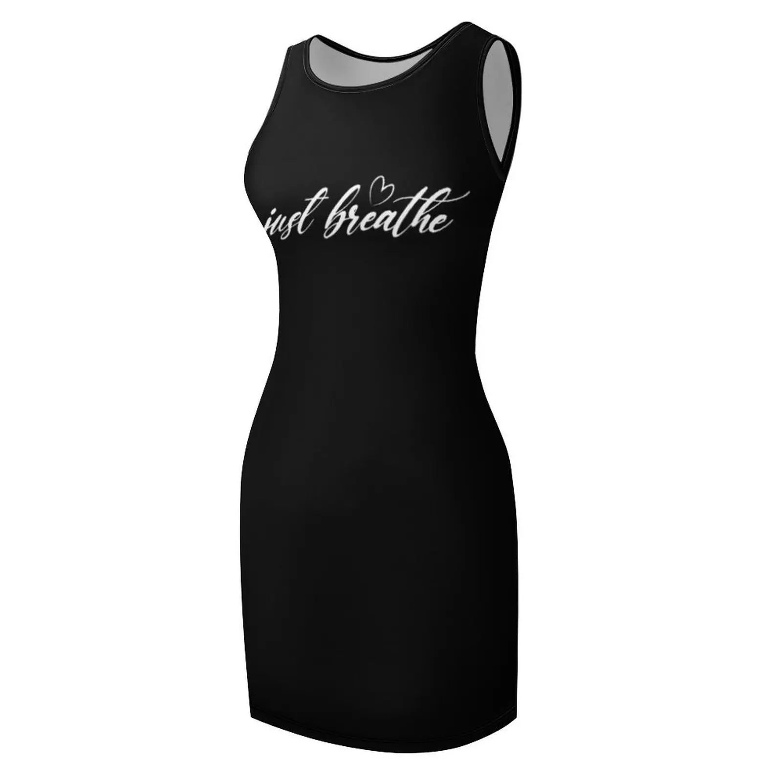 Just Breathe Shirt, Breathe T-Shirt Ärmelloses Sommerkleid Sommerkleider Damen 2025, Damen-Sommerkleid, Kleid Sommer 2025, Damen