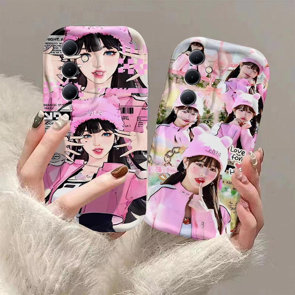 Ive Kpop Wonyoung Rei 3D Wave Case For Samsung A73 A72 A71 A55 A54 A53 A35 A34 A33 A25 A24 A23 A15 A14 A13 A05 A04 4G 5G Cover