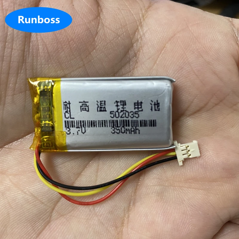 402035 300mAh 502035 3.7V 350mAh LiPolymer Battery for DVR Video Registrator 70mai smart dash cam 1s midrive D06,Xiaomi M300 DVR