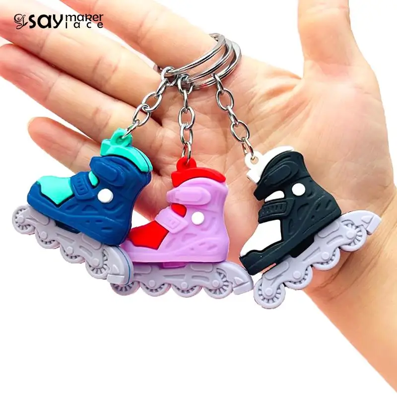 1 Stuks Cartoon Rolschaatsen Schoenen Sleutelhanger Diy Sieraden Mannen Jongen Grils Souvenir Feest Geschenken