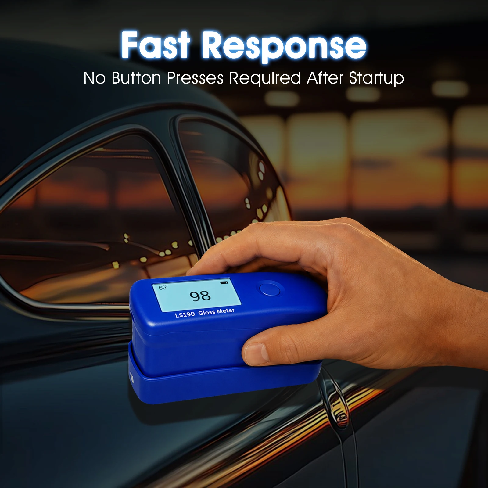 Gloss Meter for Paint Coating Metal Plastic Paper Tile, Batch Testing 200GU Gloss Meter 60°, 1GU Resolution, ±1GU Repeatability