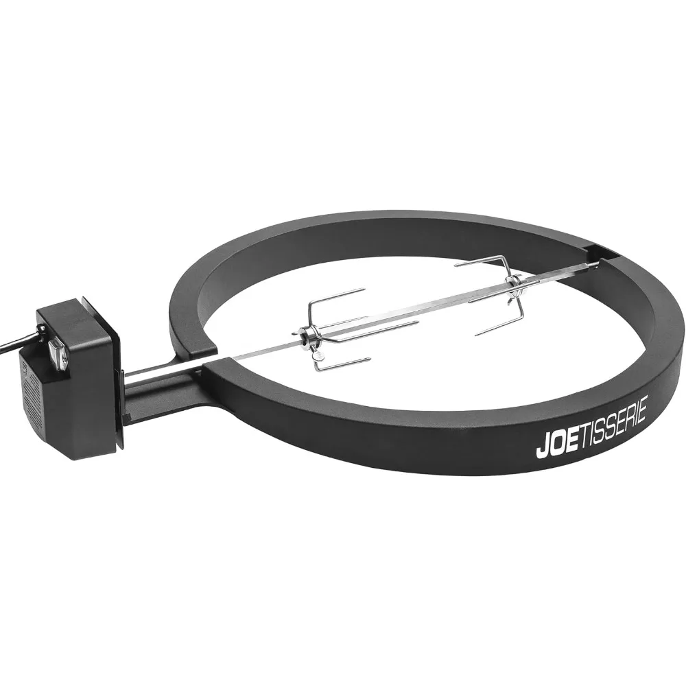 Rotisserie Accessory Attachment for 24-inch Big Joe Grills with Stainless Steel Spit Rods up to 50 lbs of Food