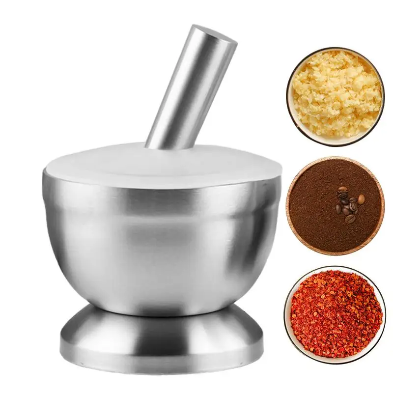 

Mortar And Pestle Set Non-slip Multipurpose Mortar And Pestle Household Portable Grinding Tool Kitchen Gadgets For Seasonings