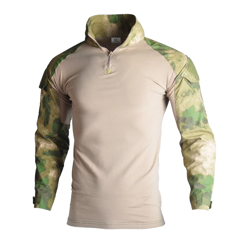 Outdoor Combat Shirt Heren Zwart Shirt Kleding Tatico Tops CPU Multicam Katoen Camo Tactisch Shirt Jacht Vissen Kleding Heren
