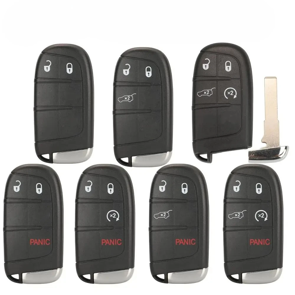 

Blade Smart Remote Car Key Shell Fob for Jeep Renegade Compass 3/4/5 Buttons Auto Keyless Entry Fob Case