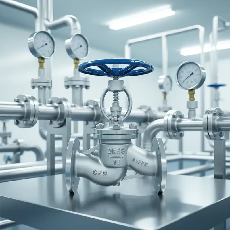 304 Stainless Steel Flange Globe Valve J41W-16P Flange Standard 2 Inch 4 Inch Valve Direct Sales