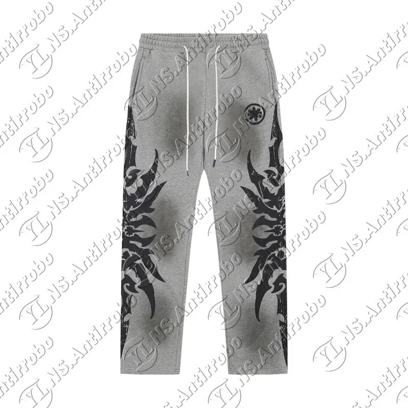 Stain Lost Shdws Complexcon High Quality Drawstring Sweatpants Black Gray Men Women Kids Print Jogger Trousers