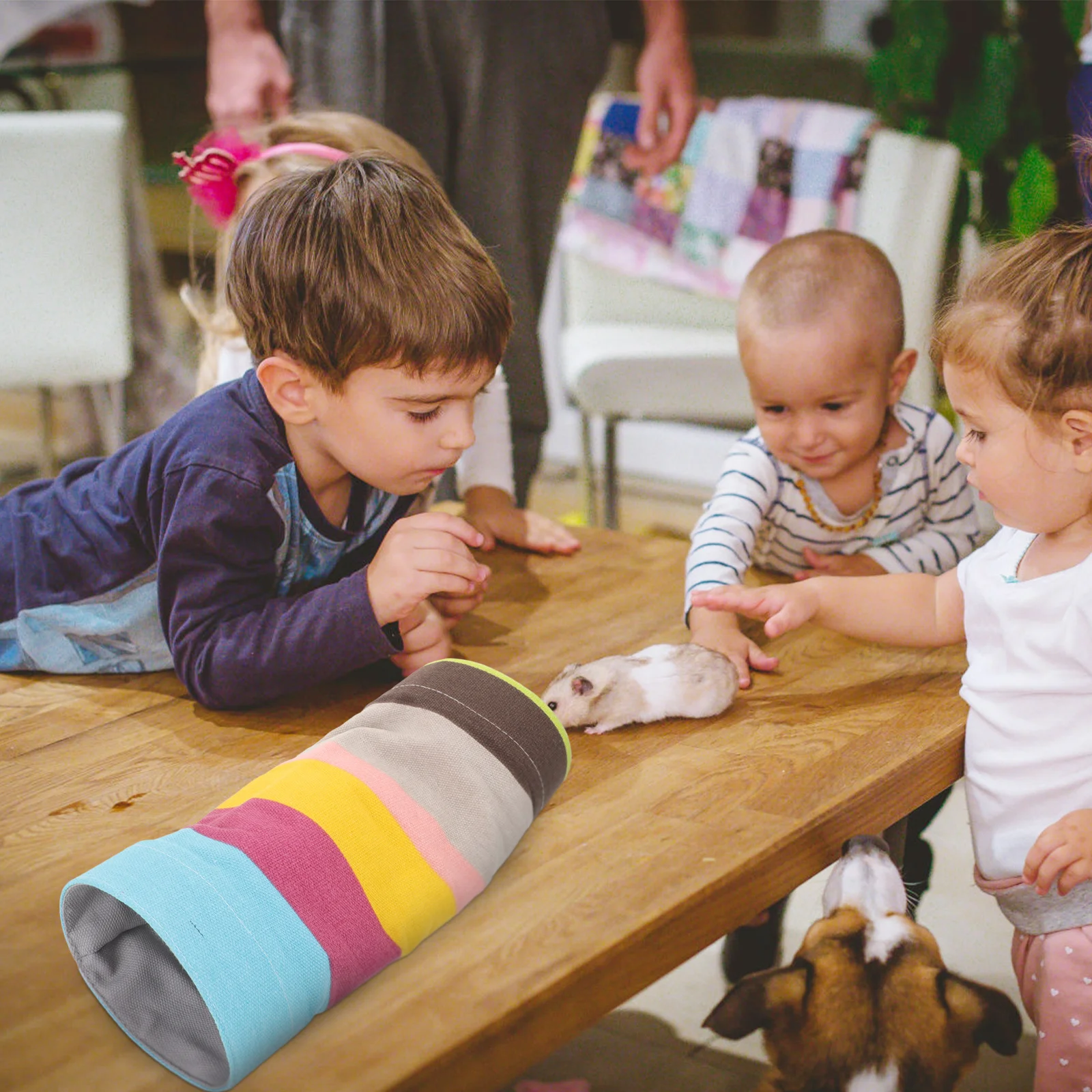 

Cartoon Tunnel Hose Durable Lightweight Foldable Pet Play Tube Small Animal Cage Guinea Pig Toy Hamster Tunnel for Small