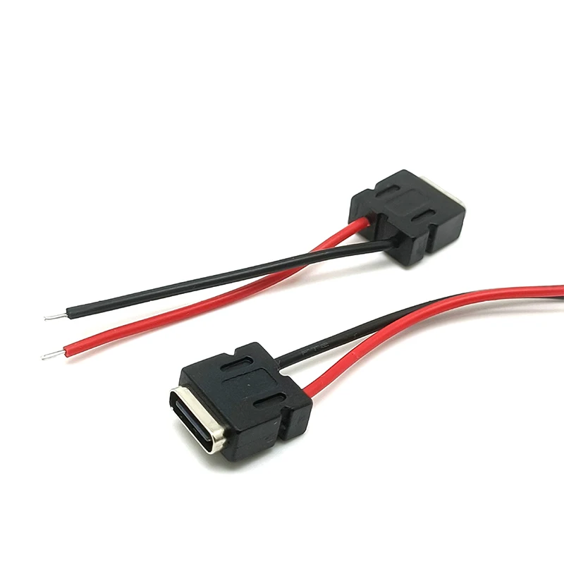 USB Type C Waterproof Connector Welding Wire Female Socket High Current Fast Charging Type -c Port Charging Interface Jack-F(x)
