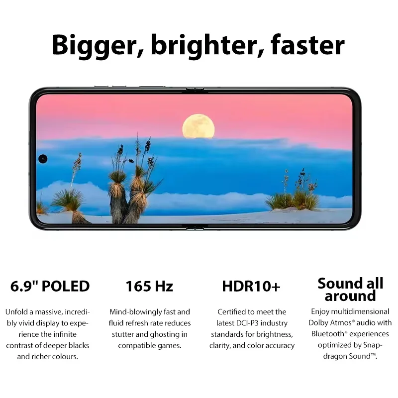 오리지널 글로벌 버전 모토로라 모토 레이저 40 울트라 5G, 6.9 인치 165Hz 접이식 AMOLED 스크린, 스냅드래곤 8 + 1 세대 NFC 지지대 Esim