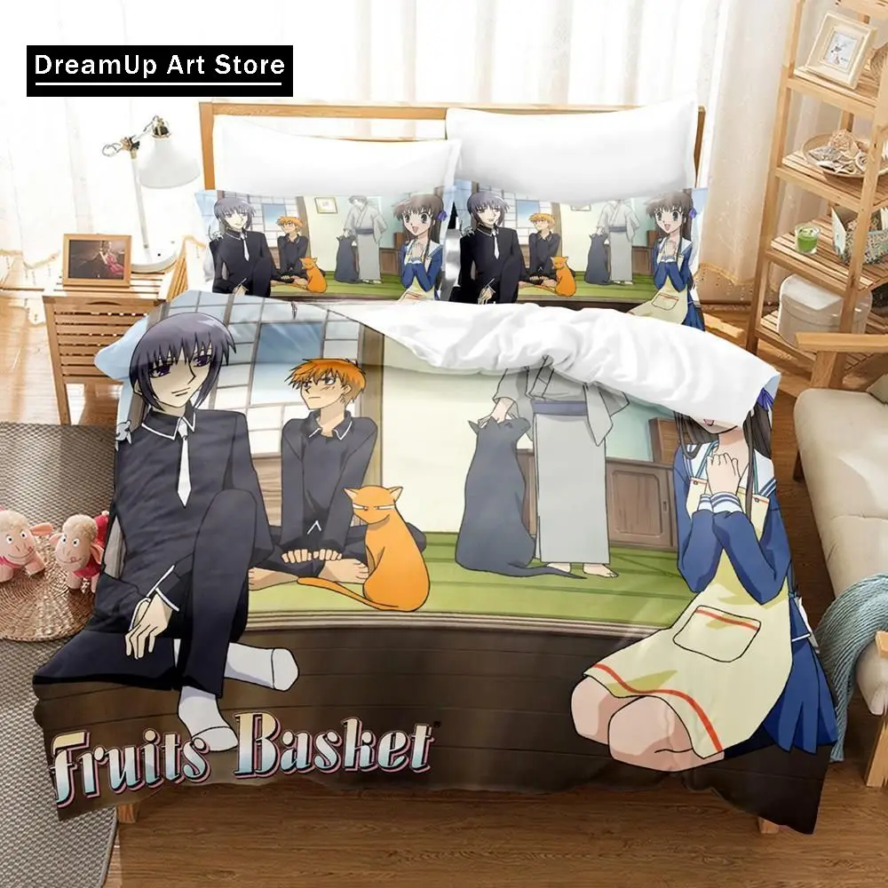 3d Print Anime Fruits Basket Bedding Set Single Twin Full Queen King Size Bed Set Adult Kid Bedroom Duvetcover Sets Home Textile