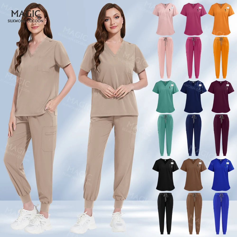 

Medical Uniforms Men Women Scrubs Sets Doctors Nurse Accessories Dental Clinic Work Clothes Beauty Salon Workwear Surgical Suit