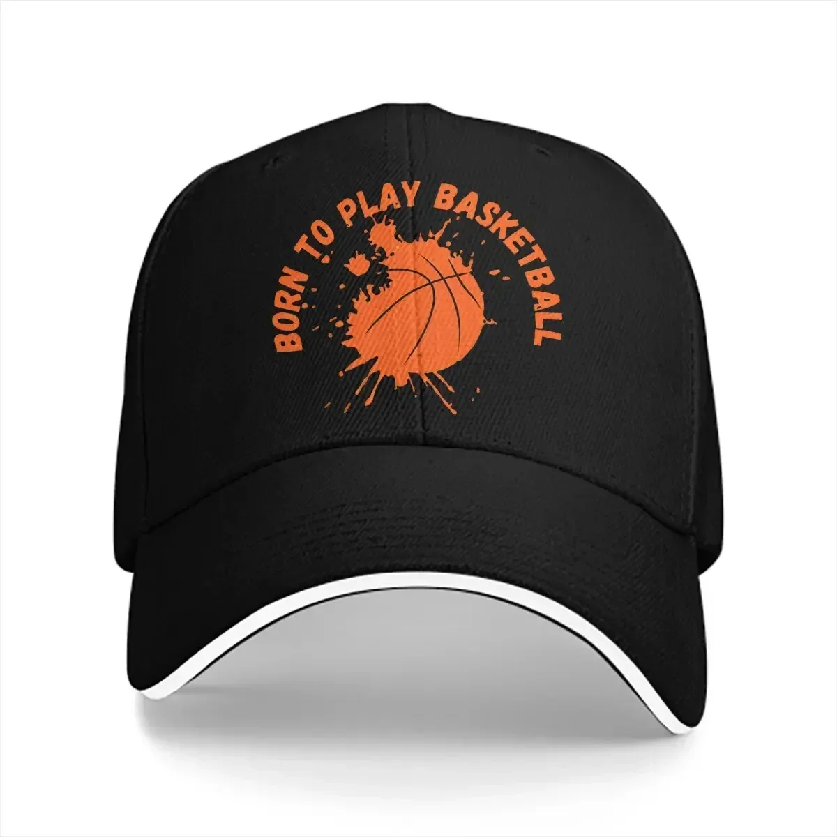 

Washed Men's Baseball Cap Born To Play Basketball Trucker Snapback Caps Dad Hat Adjustable Basketball Sports