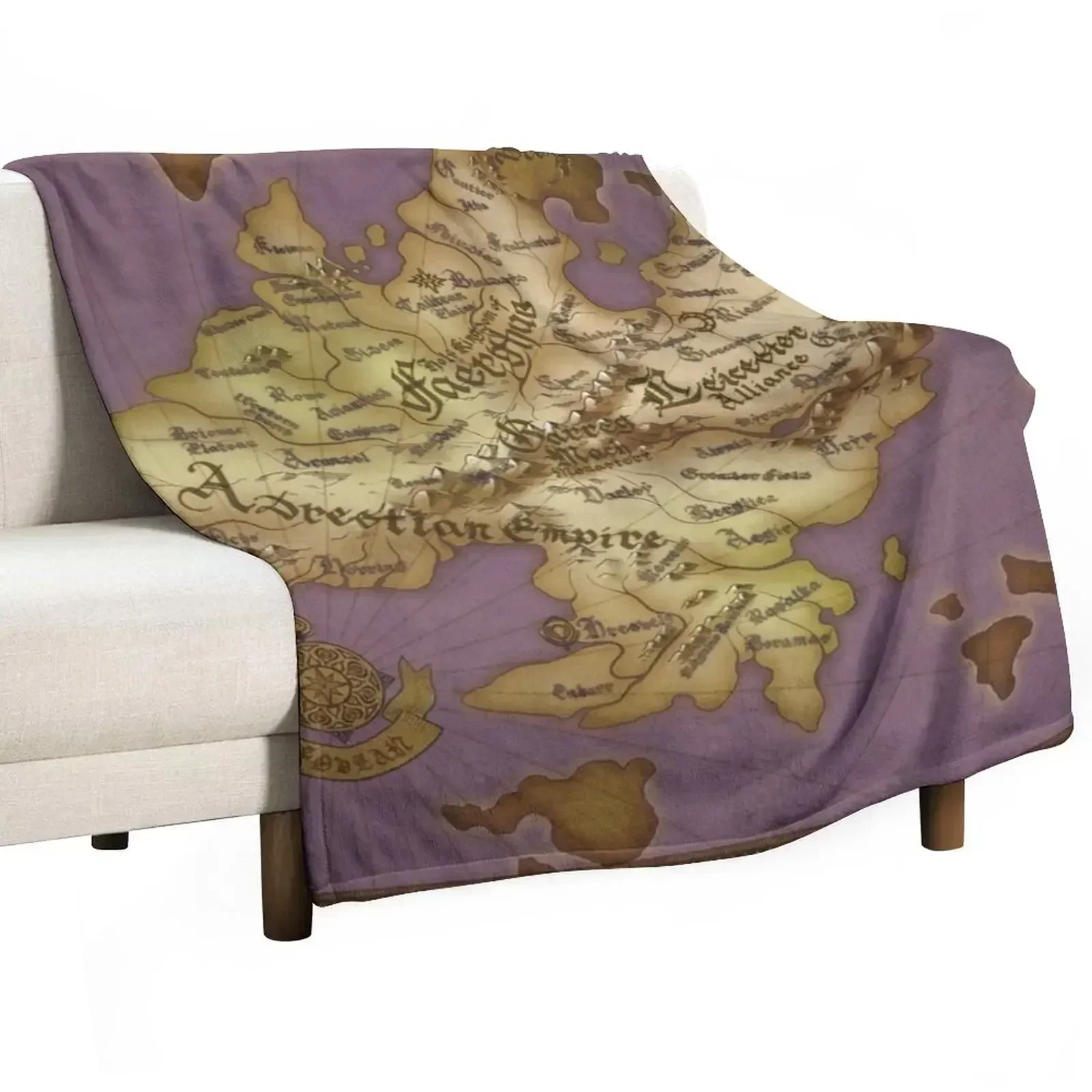 Fire Emblem Fodlan Map Throw Blanket Durable Warm Blanket for Daily Home Use