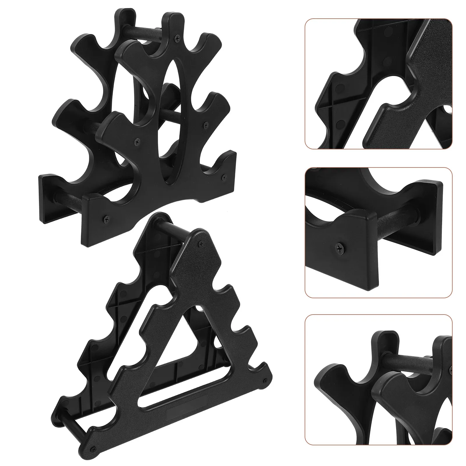 

2Pcs Dumbbell Storage Rack Compact Multi-Layer PP Dumbbell Holder Stable Base Replacement Stand for Strength Training