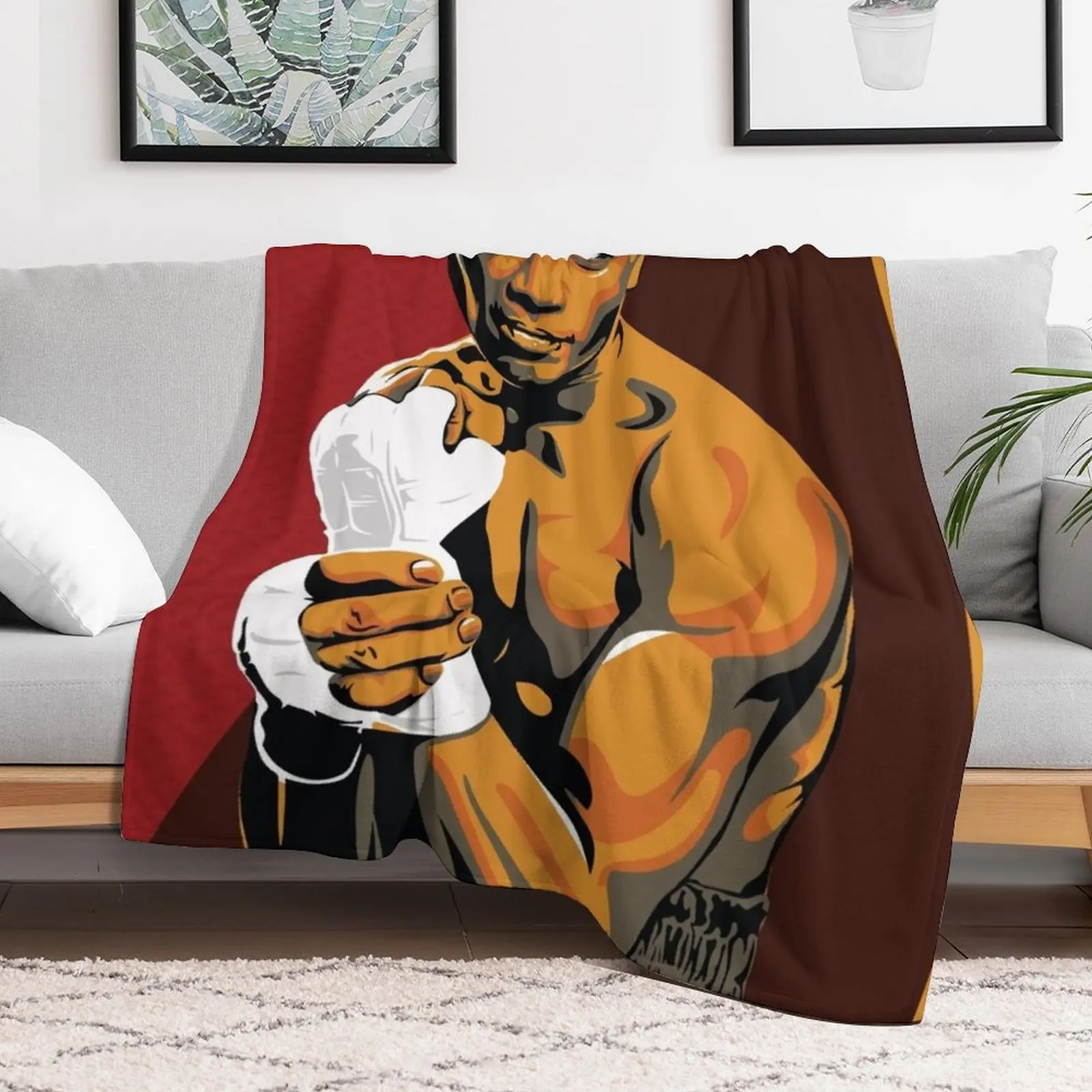 sugar ray robinson t-shirt Throw Blanket Bed Fashionable Moving Blankets