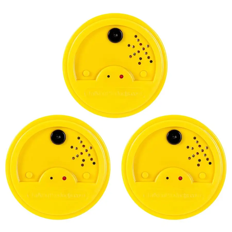 

Голосовые кнопки для записи звука Talking Tins, запись до 20 секунд, желтые, упаковка из 3 штук. Идеальное средство для поддержки при деменции для самостоятельной жизни