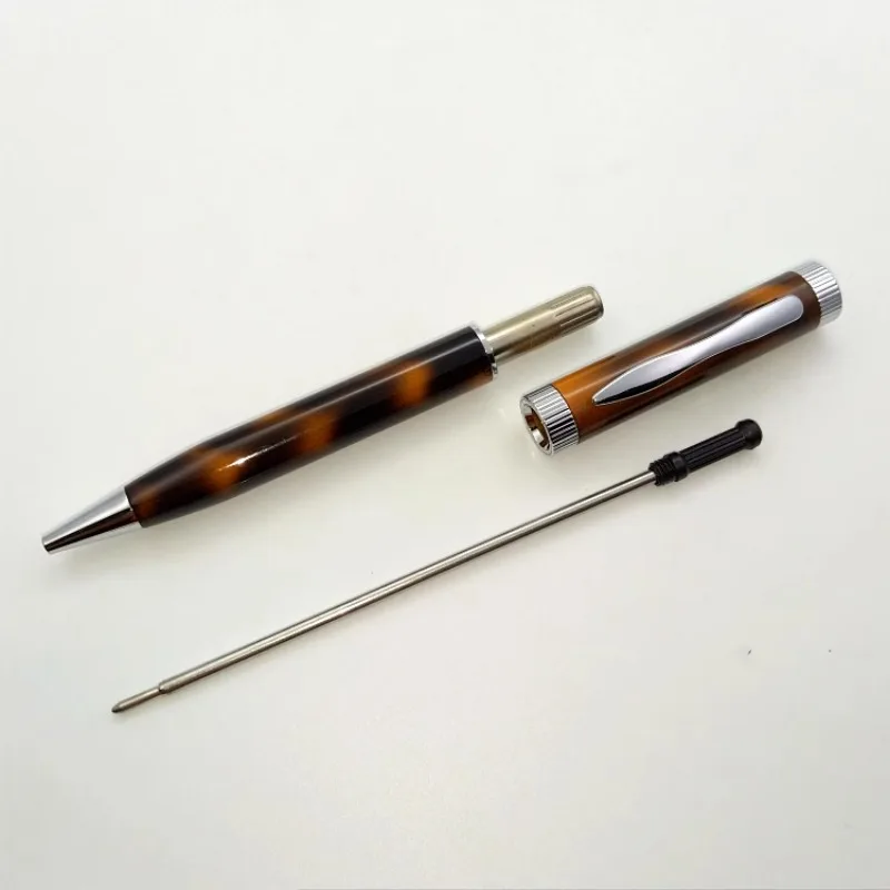 Boutique Leopard Metal Ballpoint Pen Advanced Metal Rod 0.7MM Rotating Core Business Office Collection Stationery Supplies Gift