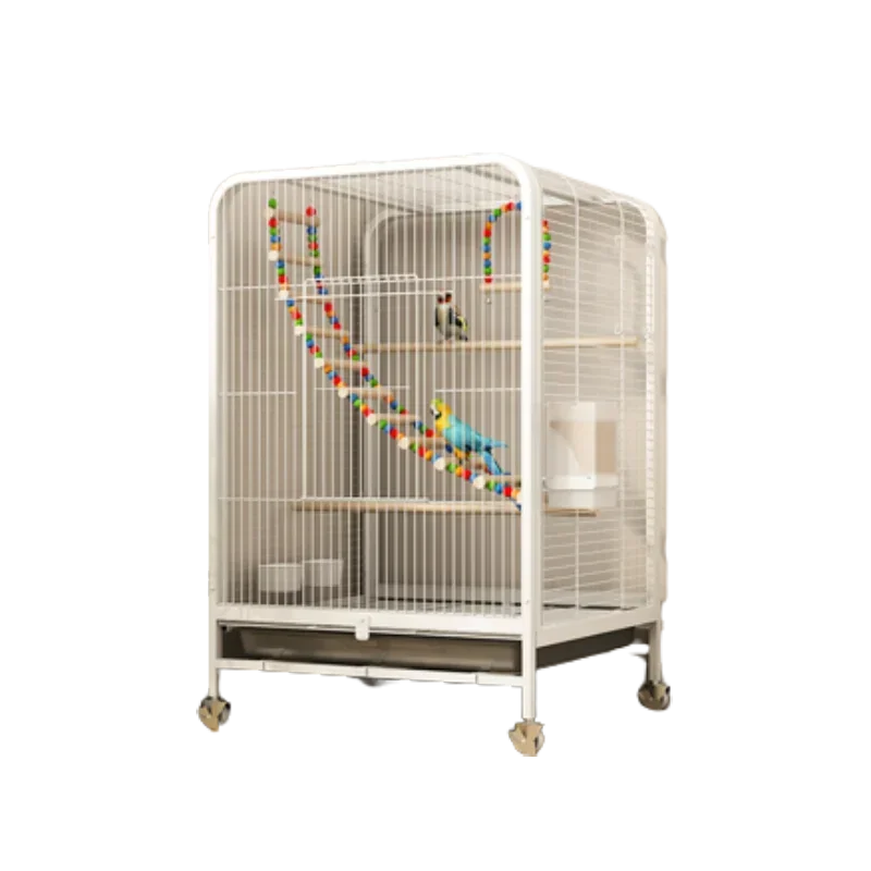 Toys White Bird Cage Accessories Parrot Palomas Passaros Bird Feeder Gaiola Hammocks Cage Pour Oiseaux Pet Supplies