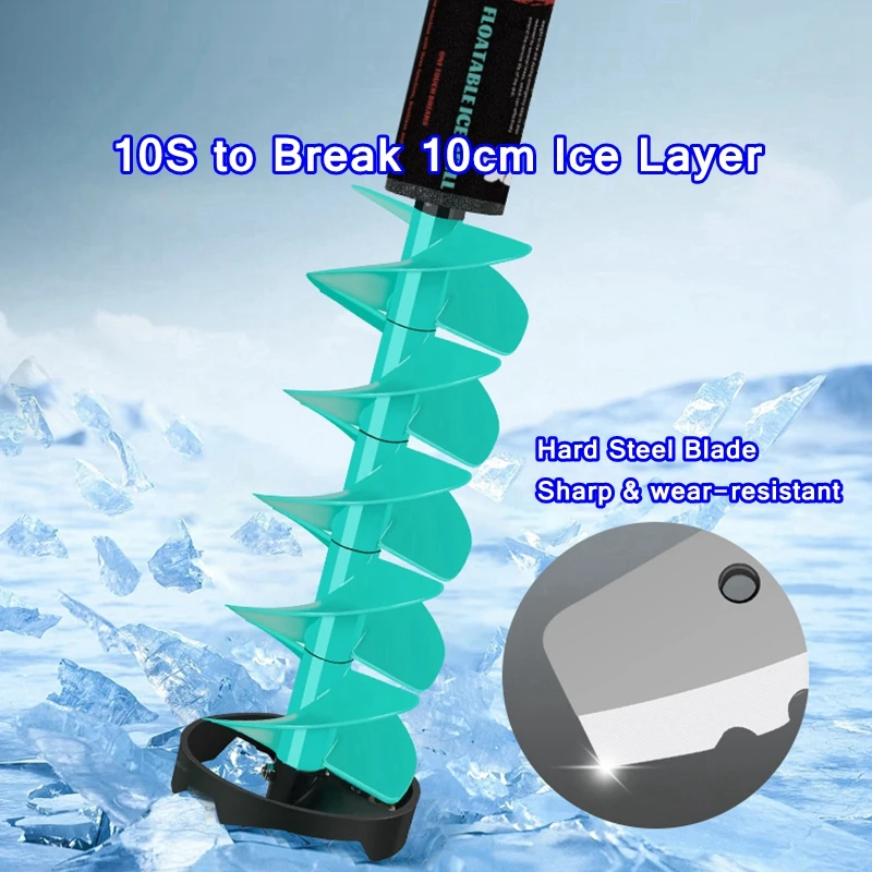 

Электрический ледобур с лезвием из твердой стали 50/75 см, безнапорный, с позиционирующим сверлом, для зимней рыбалки