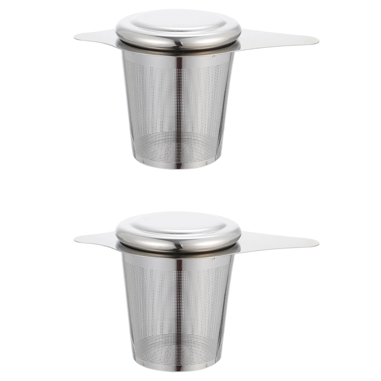 

2 Pcs Stainless Steel Tea Strainer Fine Polished High Temp Resistant Infuser for Loose Office Kitchen Bar Use