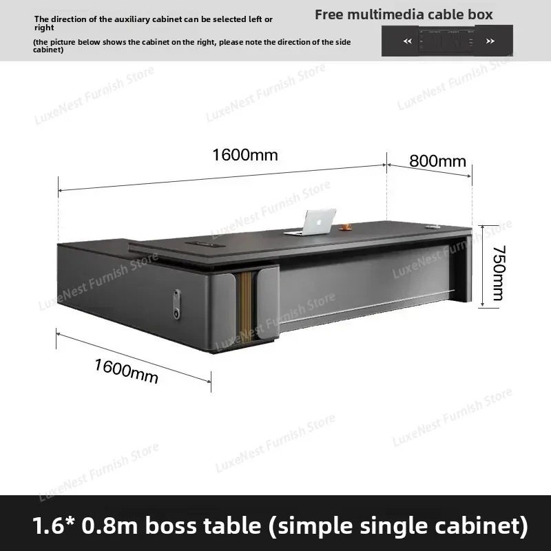 

Современная офисная мебель премиум-класса: стол руководителя и комплект стульев, стильный и роскошный дизайн.