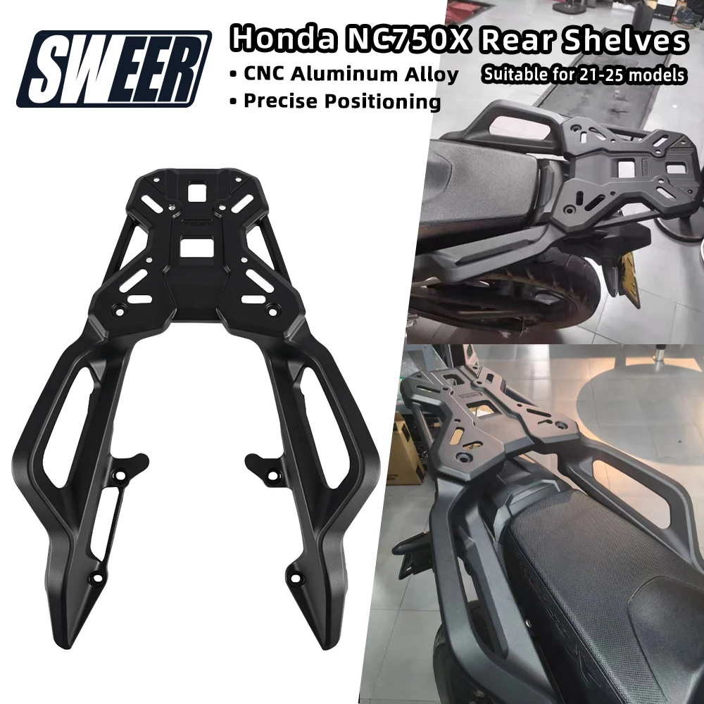 For Honda NC750X 2021-2025 Motorcycle Rear Luggage Rack Top Case Carrier Black Modified Replacement Wholesale