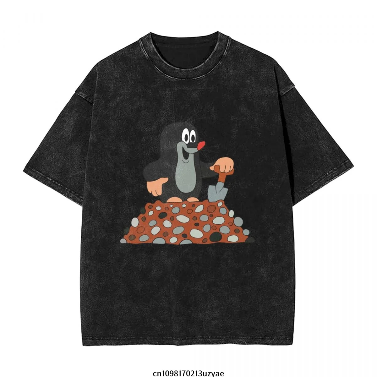 

Мужская винтажная хлопковая футболка с короткими рукавами Cute Happy Mole Krtek, летняя футболка в стиле хип-хоп
