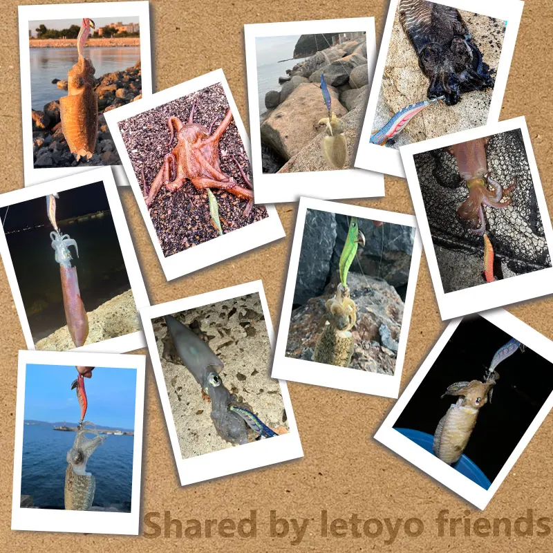 LETOYO 2.5# 3.0# 3.5# squid bait Luminous squid Jig Fishing Lure Artificial bait For Webfoot Octopus Cuttlefish sea fishing lure