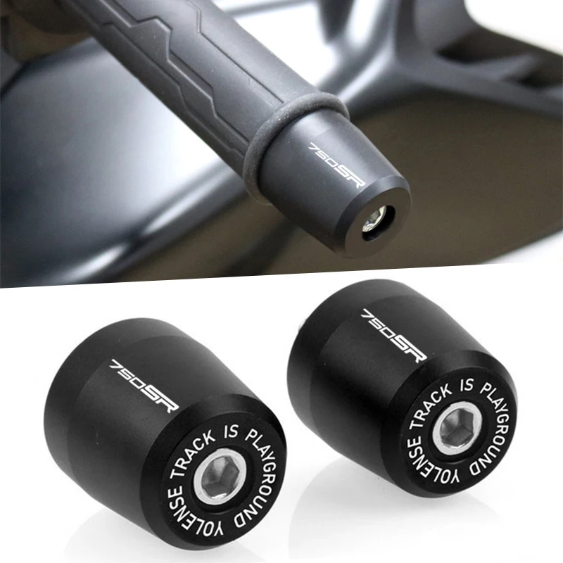 

Motorcycle 7/8" 22mm Handlebar Ends Plug Slider Handlebar End Grips Cap For 750SR 750SR-S 750 SR SRS