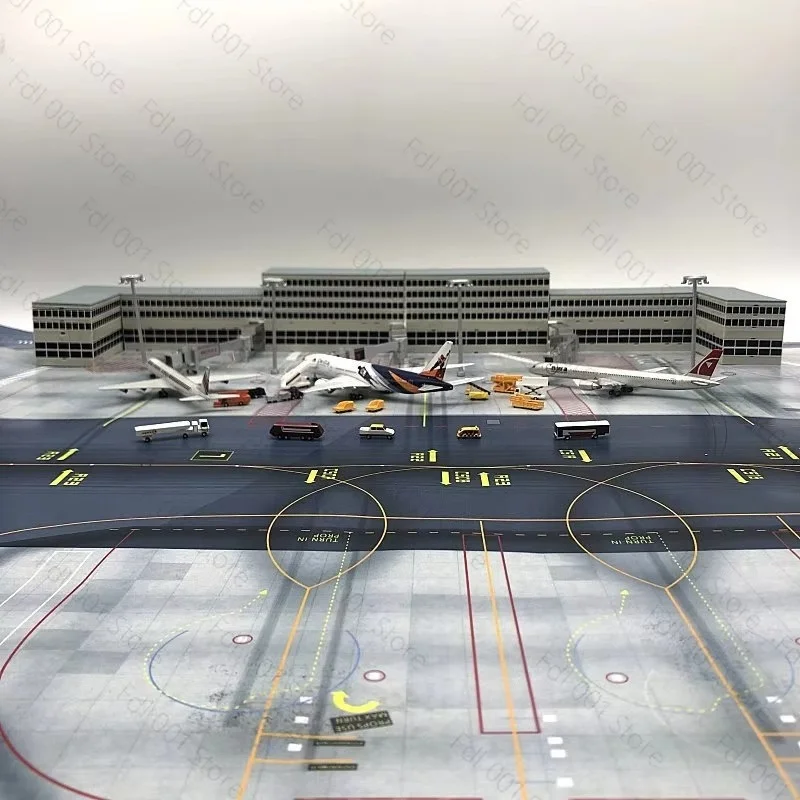 1/400 Airport Model Ground Support Equipment Terminal Jet Bridge Control Tower Road Light Ground Simulation Aircraft Accessories