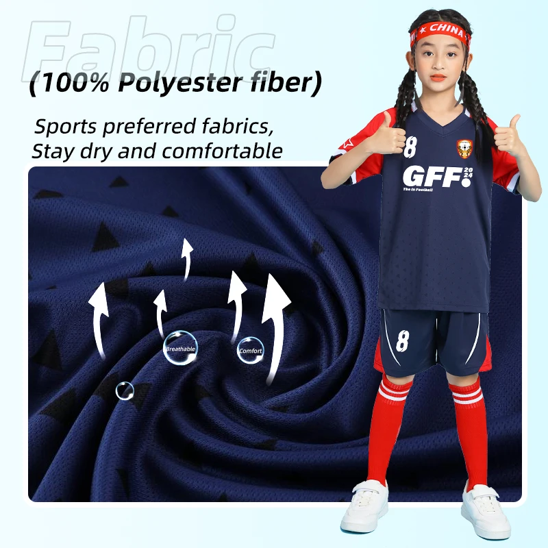 Kid Football Jersey Chirld Quick-drying Training Uniform Comfortable Shirt Men Sportswear Kit Women Tracksuit Sport Suit Clothes