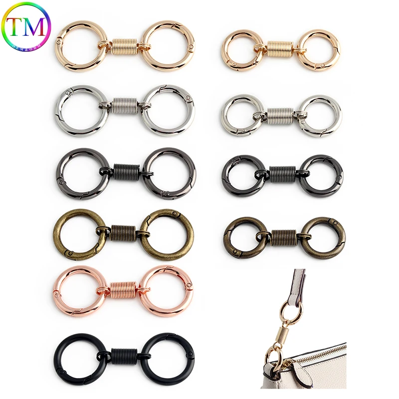 2/10/20PCS 19mm/25mm Vintage Spring Keychain Strong O Rings For Men Metal Climbing Hook Bag Belt Keyring Car Trinket Accessories