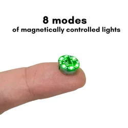 2pcs 8Modes Miniature Magnet-Controlled Running Lights Model Wireless Lamp for Diy Model Making/Cars/Robots/Decoration/Diorama