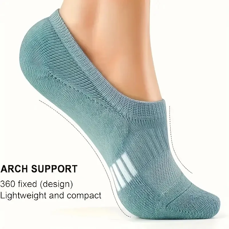 1/5 Paar unsichtbare Low-Cut-Sportsocken für Damen, Frühling und Sommer, dünner Stil, schweißabsorbierend, atmungsaktiv, für Laufen, Fitness, Freizeit – Detail 5
