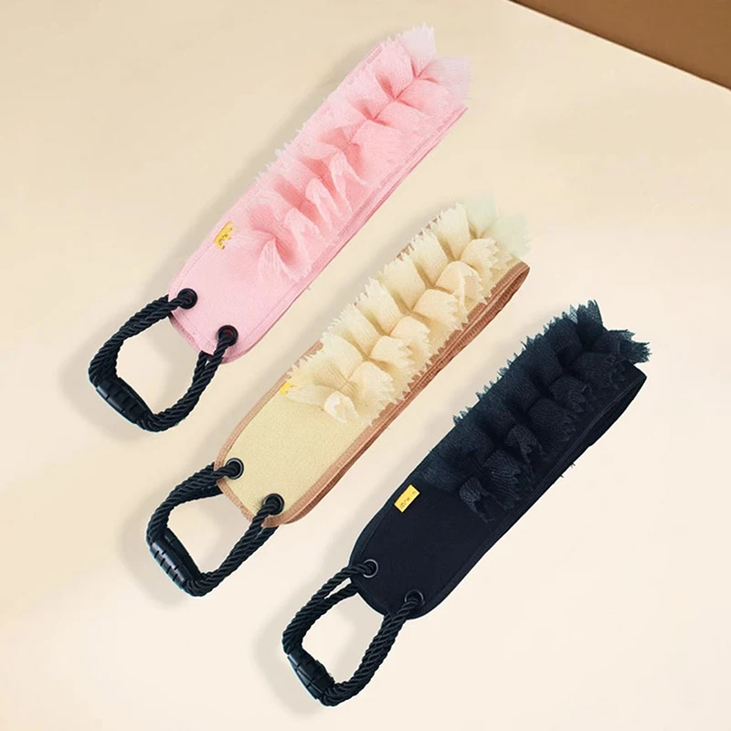 

2 In1 Back Scrubbing Towel Double Sided Robust Exfoliating Body Towel Back Strap Unisex Detox Mud Scrub Long Back Bathing Towel