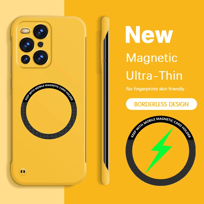 

Роскошный магнитный чехол для телефона OPPO Find X3 Pro Lite Neo X3Pro X3Neo X3Lite 5G, жесткий, безрамочный, легкий, из поликарбоната, задняя крышка-накладка