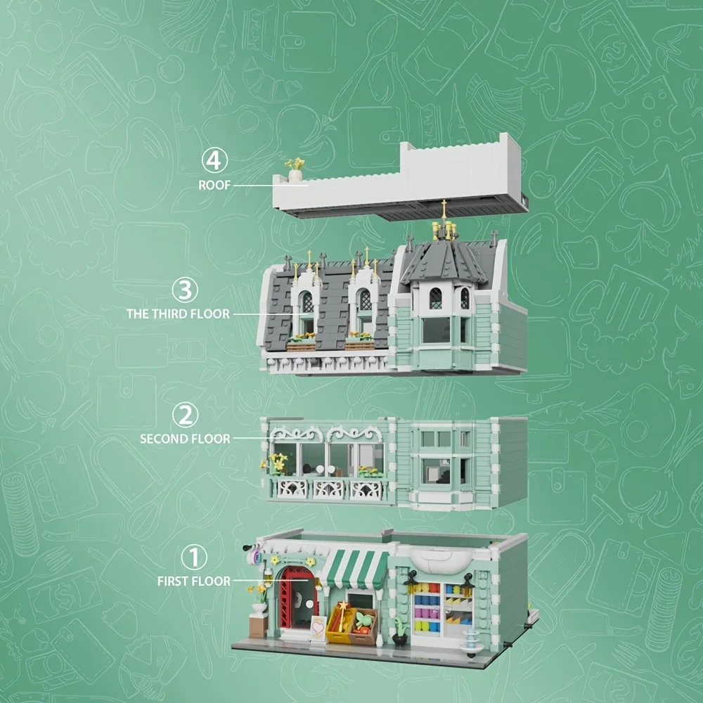 ÍDEAS Criativas Mini Tijolos Mercearia MOC Blocos de Construção Brinquedos Modelo Arquitetônico Tijolos Brinquedos Presentes 2225pcs