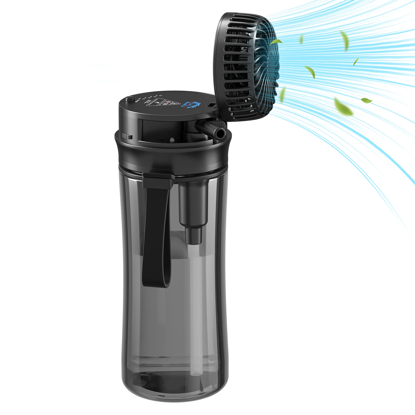 

Hot Sale Summer Air Cooling Mini Portable Handy Plastic Water Bottle Fan
