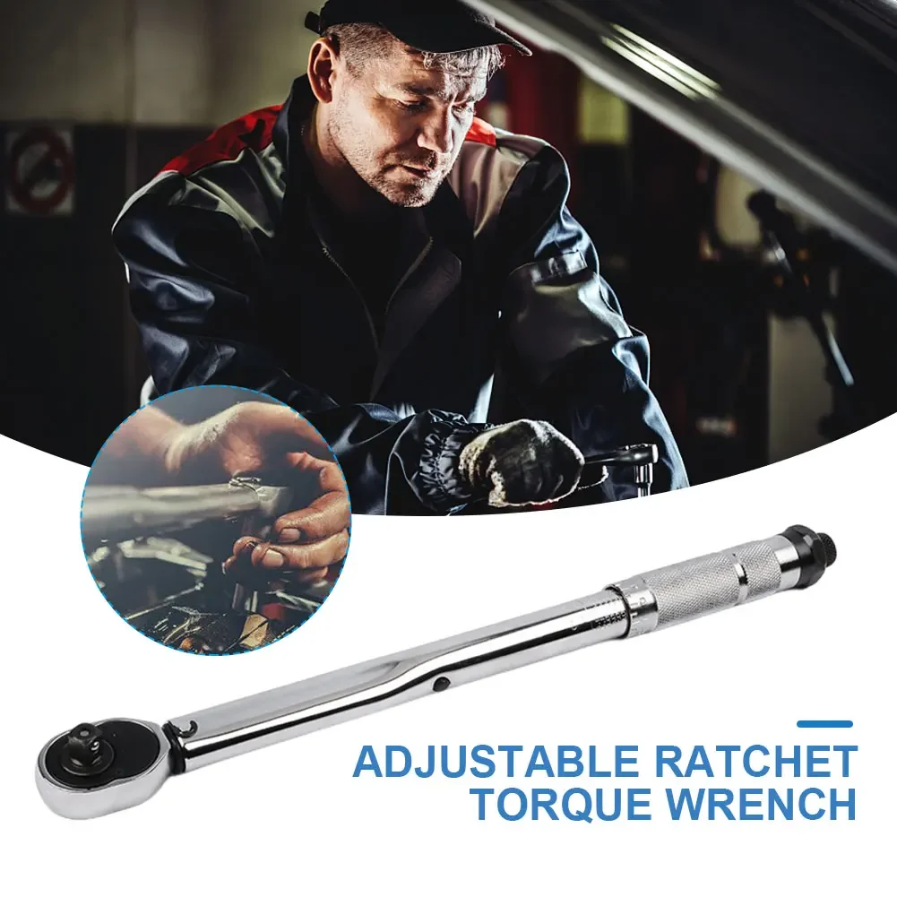 Reversible Ratchet Spanner Precise Preset 5-60N.m Reversible Ratchet Key Square Drive Adjustable Torque Spanner Car Repair Tool