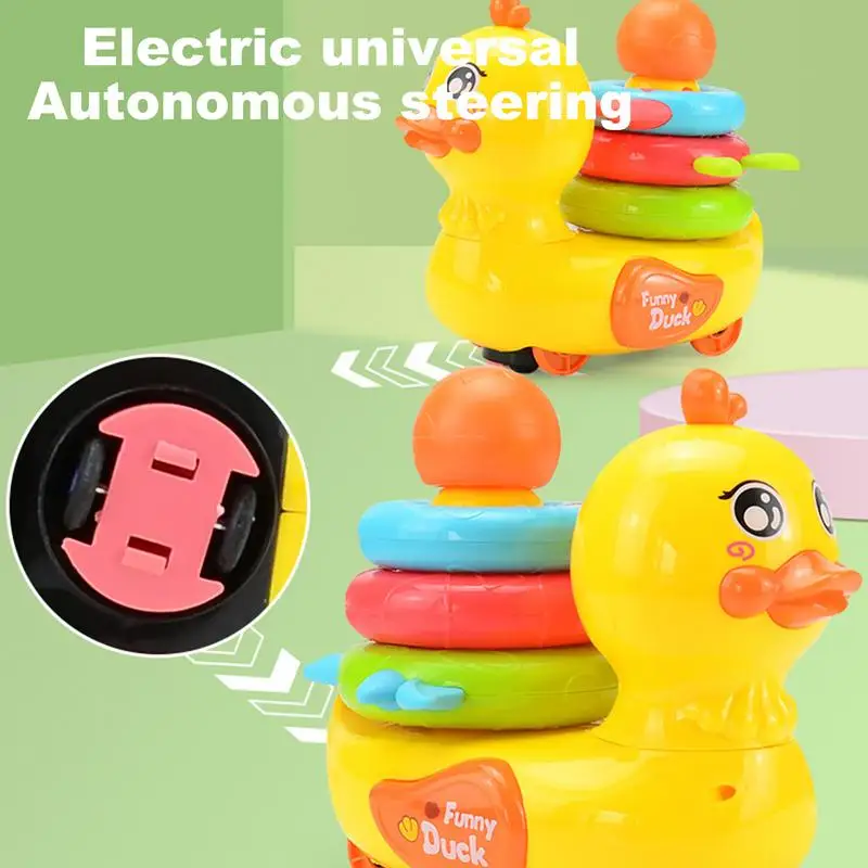 Juguete eléctrico de pato amarillo para niños y niñas, mordedor de pato Musical divertido para caminar en movimiento, juguetes educativos creativos para niños y niñas