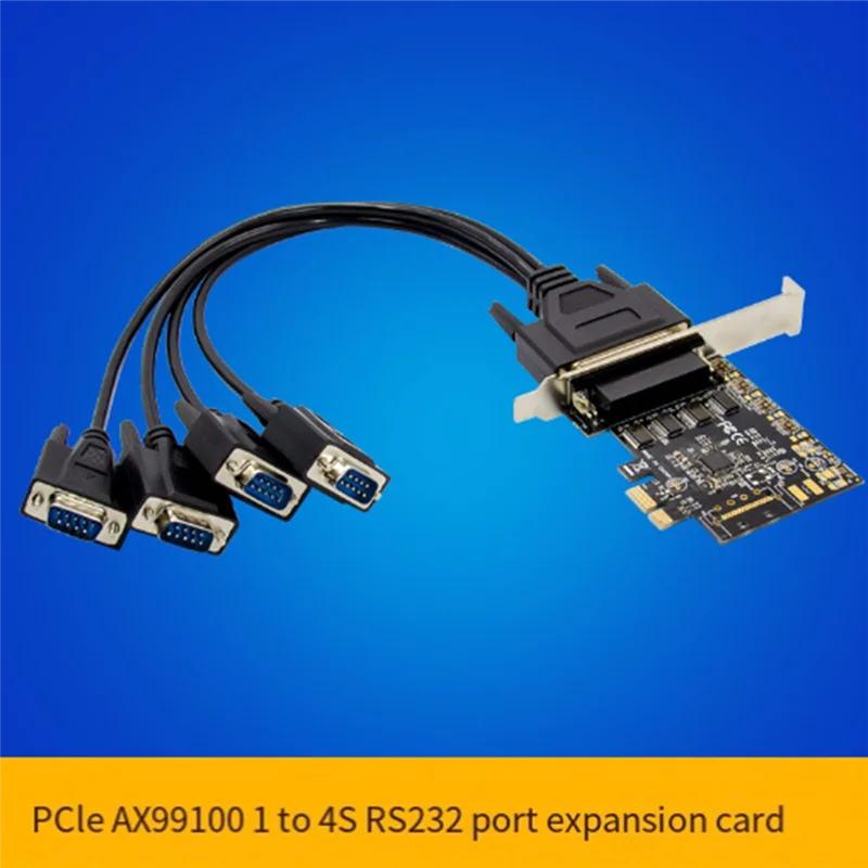 

Control Card ST331 Pcie X1 AX99100 4S Industrial RS232 COM Port Control Card Multifunction Convenient Expansion Card Easy To Use