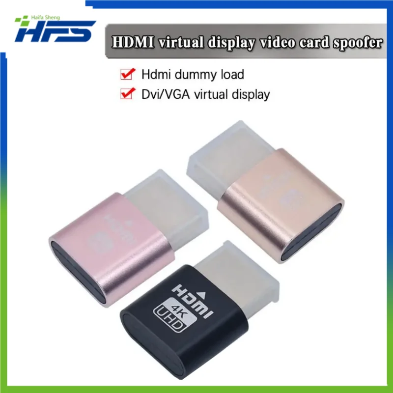 

Виртуальный дисплей HDMI 4K HDMI DDC EDID Подключаемая вилка EDID дисплей обманка Виртуальная вилка эмулятор HDMI подключаемый адаптер для майнинга биткоинов