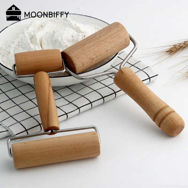 Wooden Rolling Pin Hand Dough Roller for Pastry Fondant Cookie Dough Chapati Pasta Bakery Pizza Kitchen Tool Dough Roller