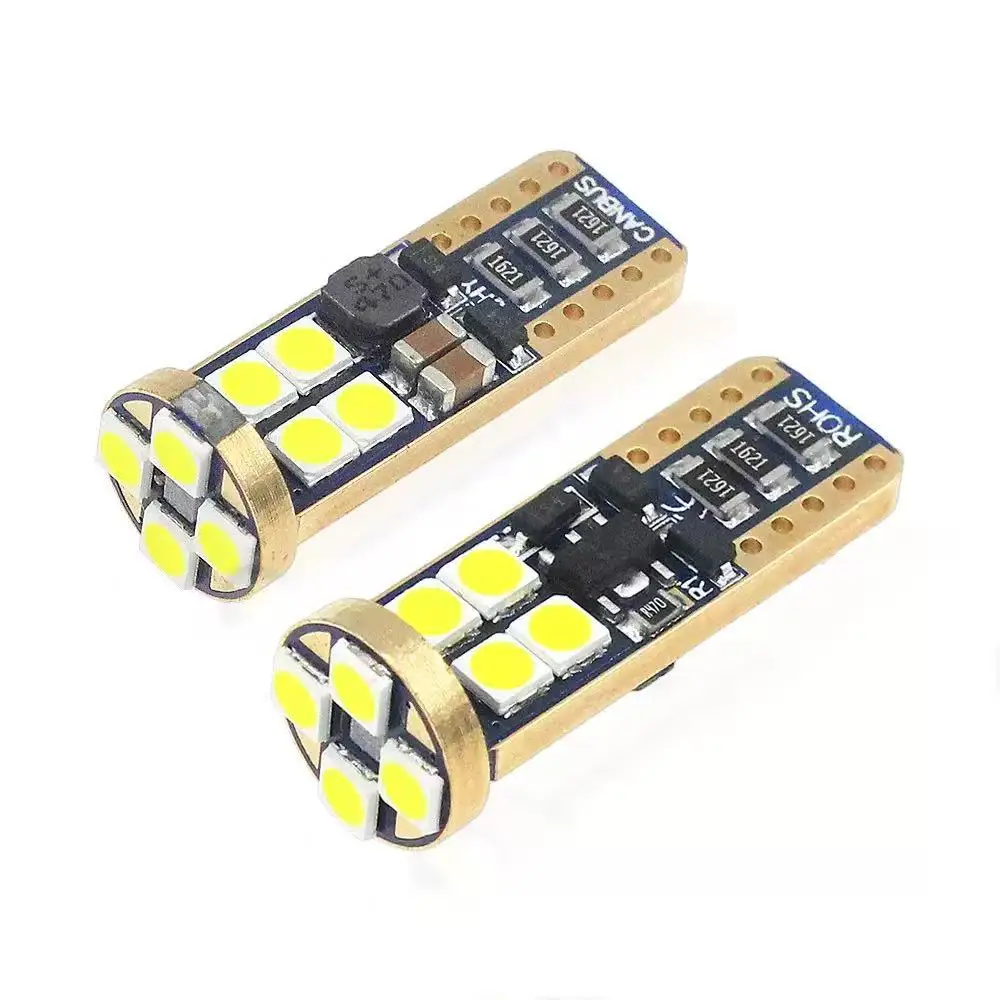 Lote de 10 Bombillas LED T10 W5W 3030 12SSMD Canbus Sin Error, Luz Interior para Auto, Placa de Matrícula, 12V, Blanca