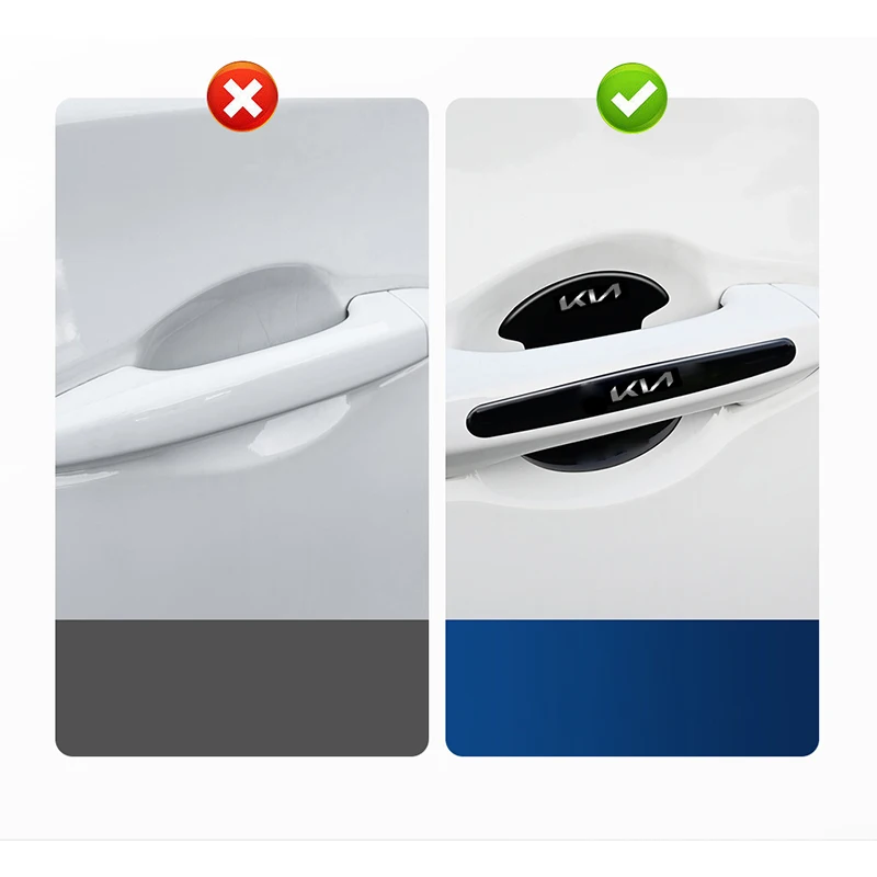 باب السيارة السلطانية مقبض حامي لاصق غشائي اكسسوارات لكيا GT-لاين سبورتاج Ceed ريو بيكانتو سورينتو الروح سيراتو Venga فورت #6