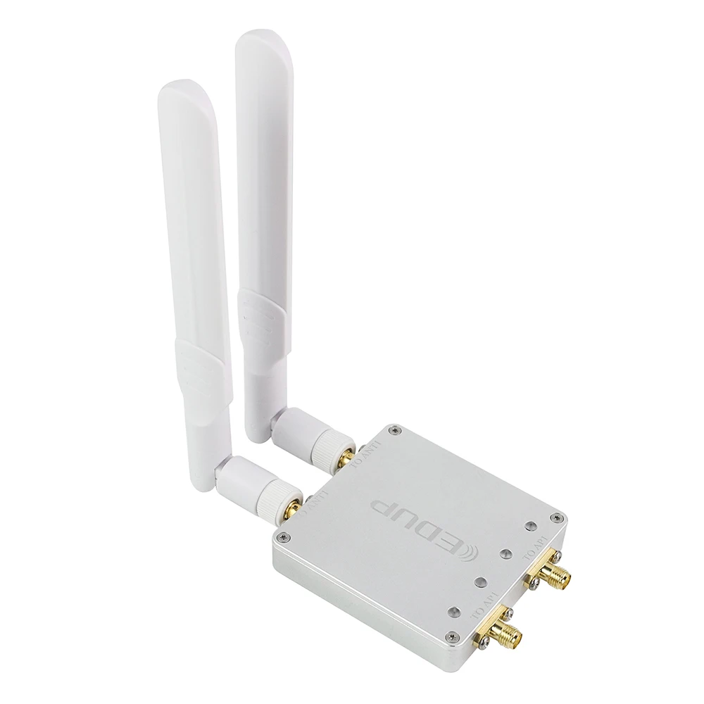 5.8Ghz Dual Channel CATV Signal Amplifier  Extender Dual Antenna Repeater 2.4/5.8Ghz Dual band WiFi Signal Booster