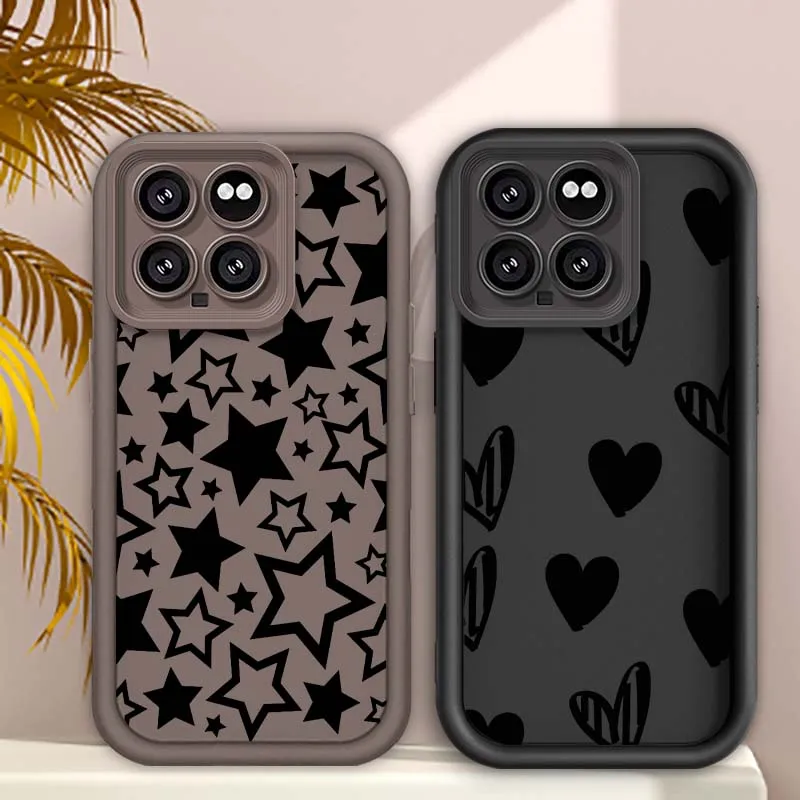 

Art Love Five-Pointed Star For Xiaomi Mi 17 15 14 14T Redmi 13 13T 13C 12C 14C 12 12T Lite Pro 5G Eye Ladder Phone Case