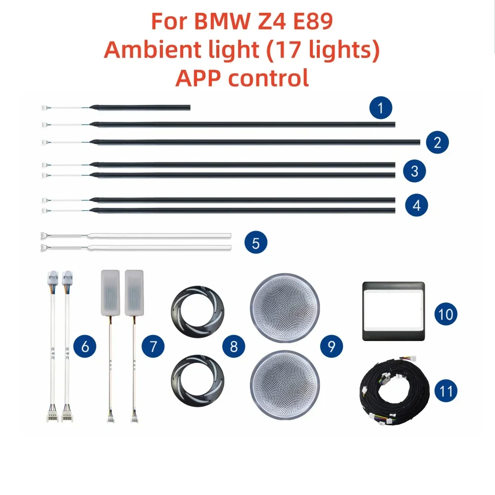 Atmosphere Light For BMW Z4 E89 Emitting Alto Cover Plate Ambient Light Automotive Interior Lighting Auto Parts Emitting Treble