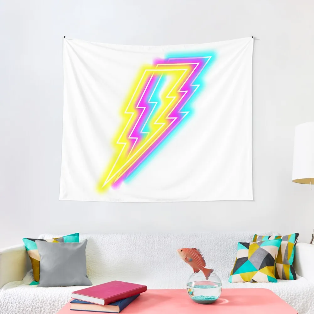 

Neon Lightning Bolt Tapestry Tapete For The Wall Wall Decorations Room Decoration Accessories Tapestry